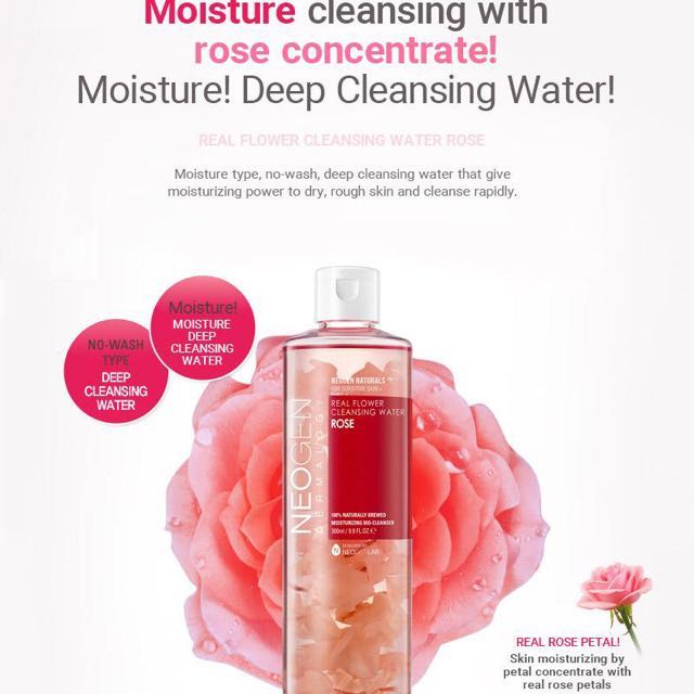 NEOGEN Real Flower Cleansing Water Rose - Korean-Skincare