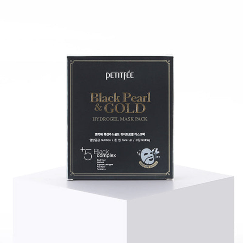  Black Pearl & Gold Hydrogel Mask Pack - Korean-Skincare